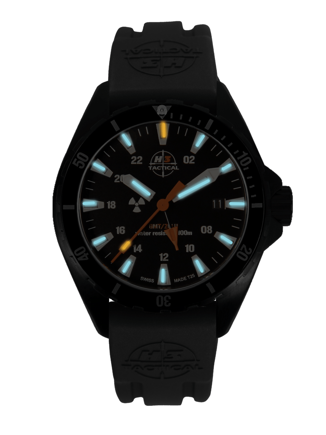 H3TACTICAL Trooper Diver GMT H3 Uhr mit Silikonband