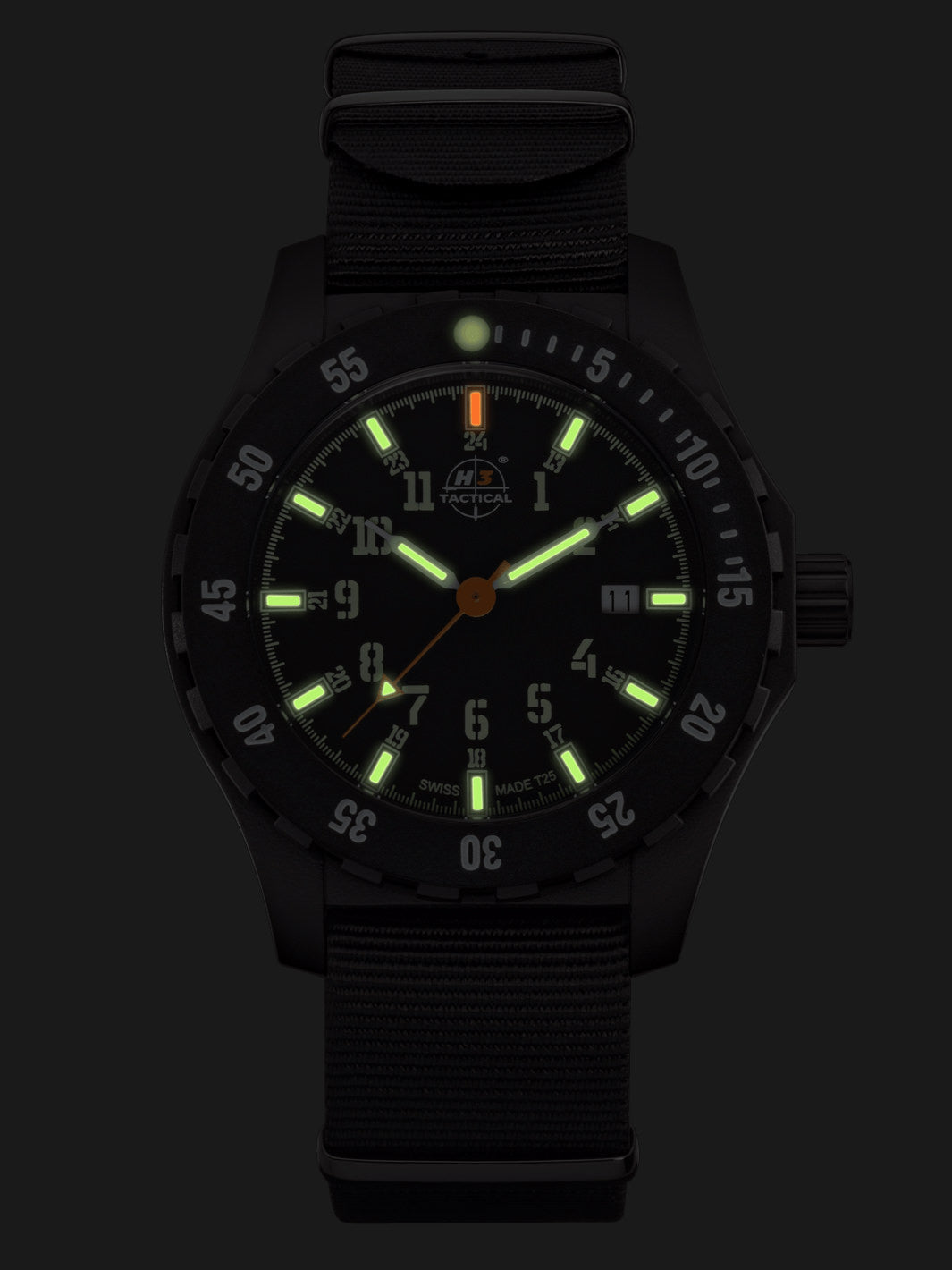 H3TACTICAL Trooper Carbon White H3 Uhr mit Natoband