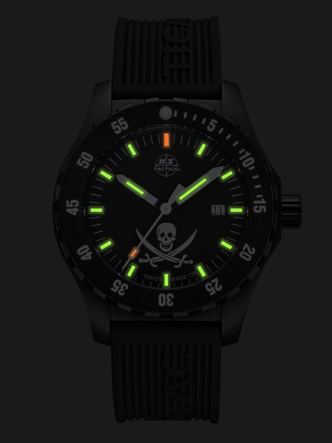 H3TACTICAL Legends "Pirat" H3 Uhr mit Silikonband