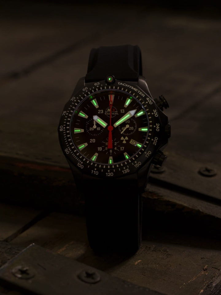 H3TACTICAL Trooper Chronograph H3 Uhr mit Silikonband