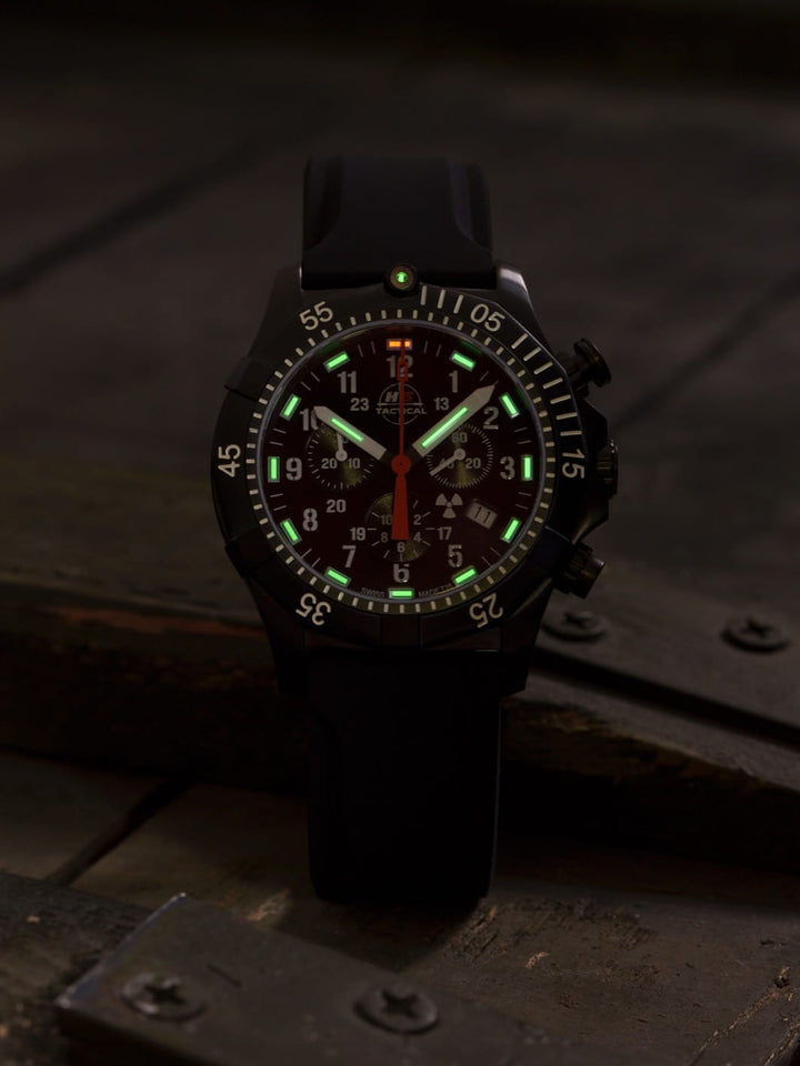 H3TACTICAL Commander Chronograph H3 Uhr mit Silikonband