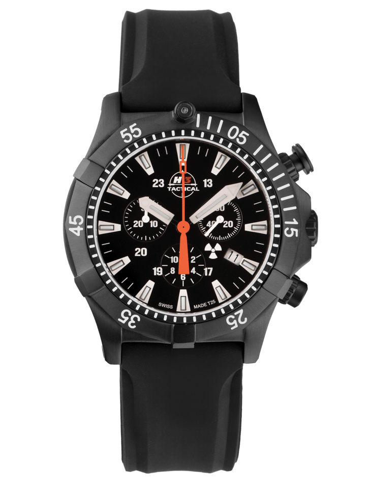 H3TACTICAL Commander Chronograph H3 Uhr mit Silikonband