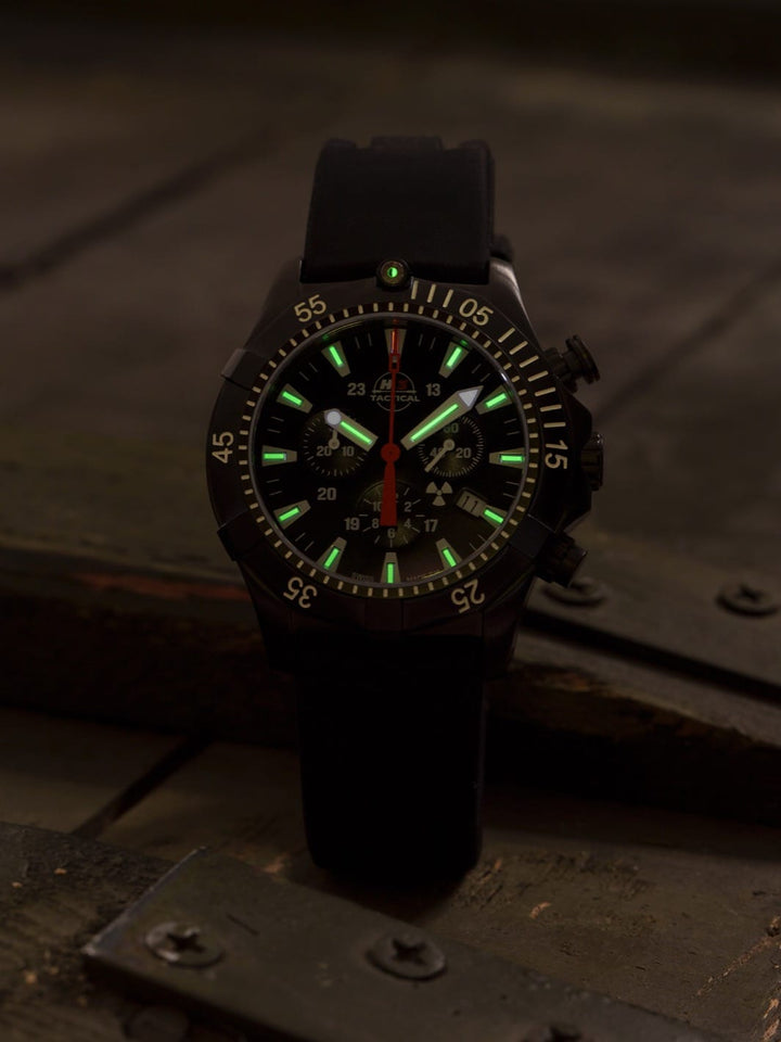 H3TACTICAL Commander Chronograph H3 Uhr mit Silikonband