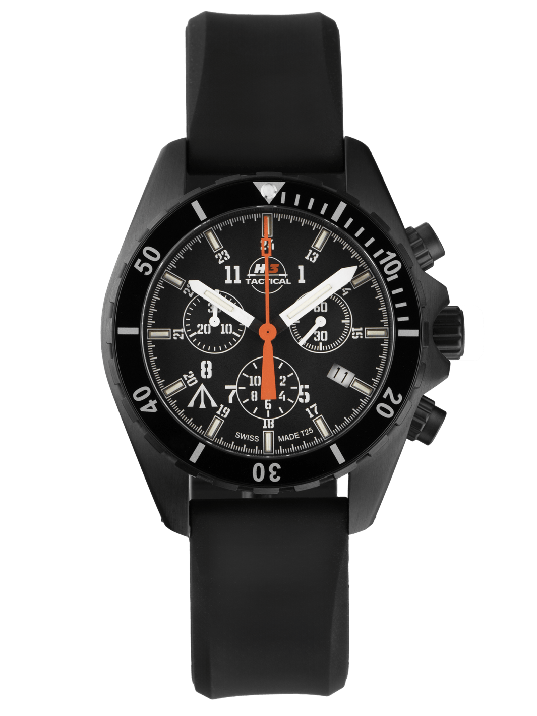 H3TACTICAL Trooper Diver Chronograph H3 Uhr mit Silikonband