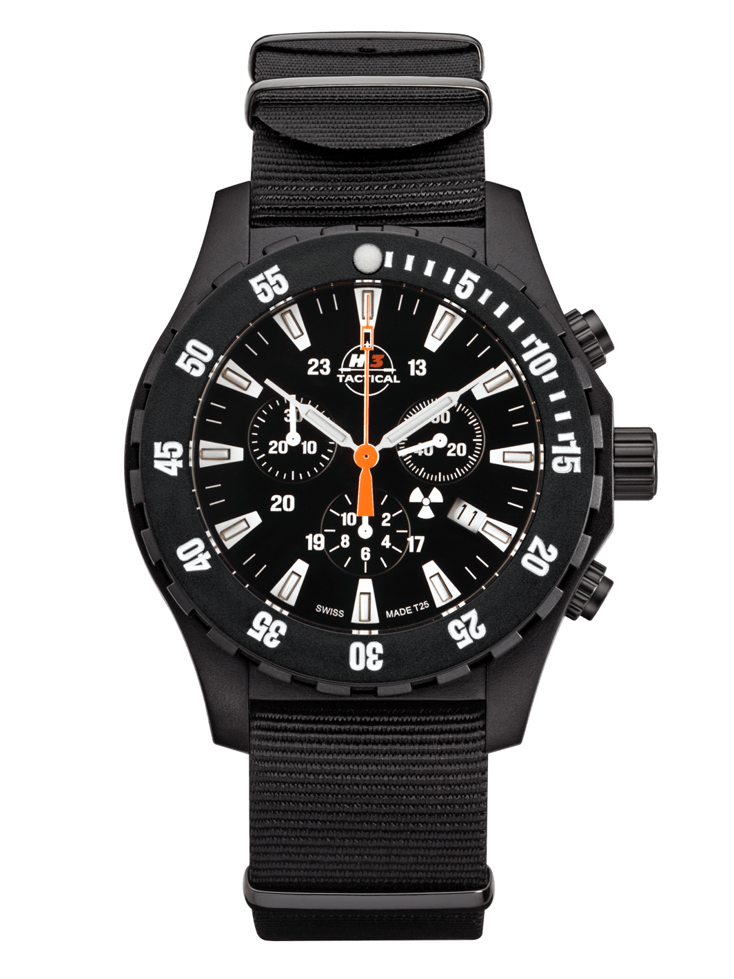 H3TACTICAL Trooper Carbon Chronograph H3 Uhr mit Natoband