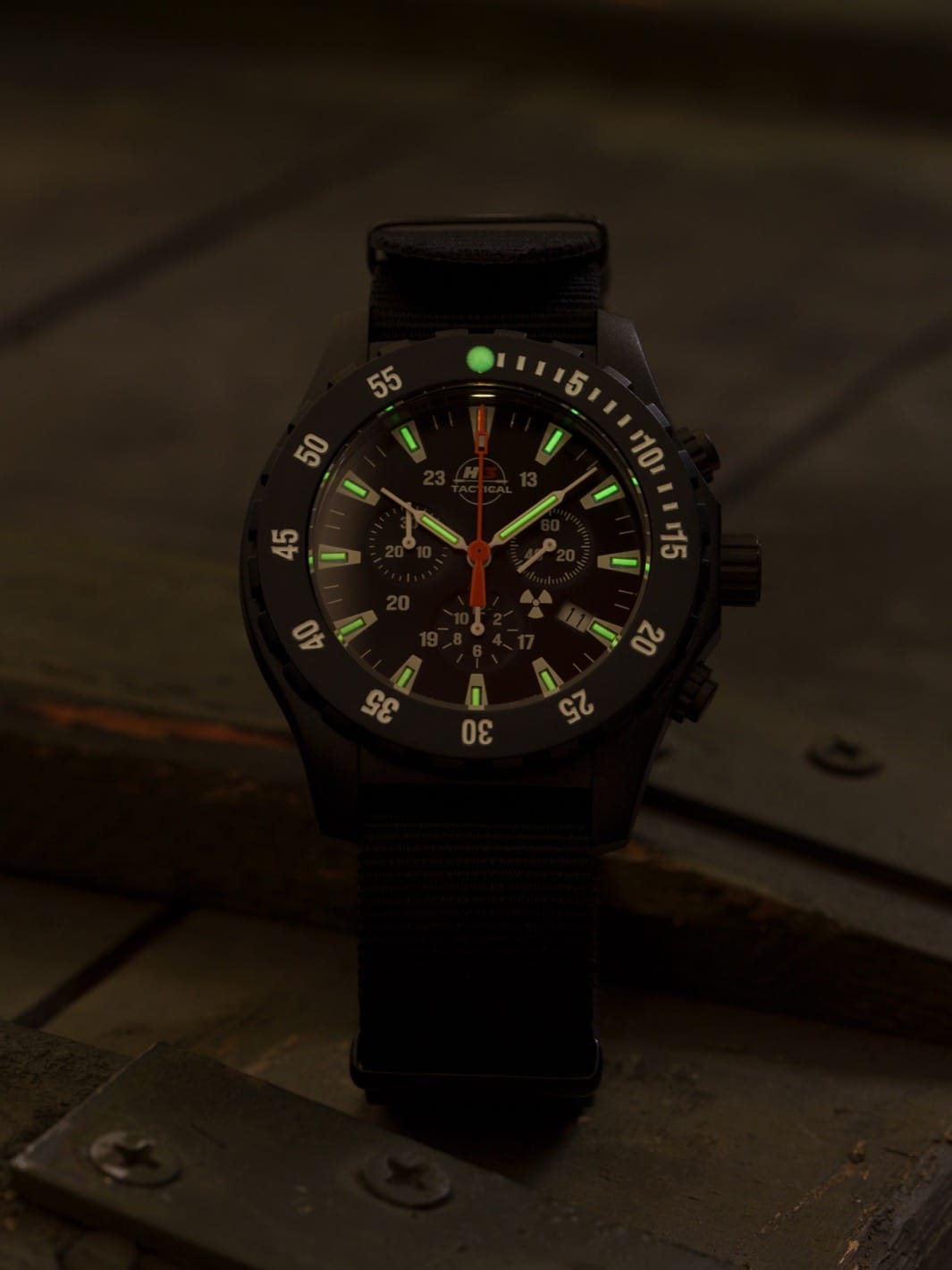 H3TACTICAL Trooper Carbon Chronograph H3 Uhr mit Natoband