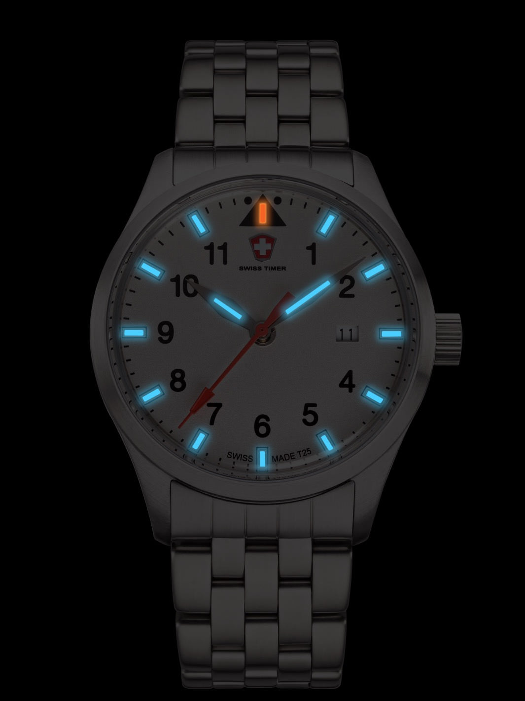 SWISS TIMER Aviation H3 Uhr mit Edelstahlband