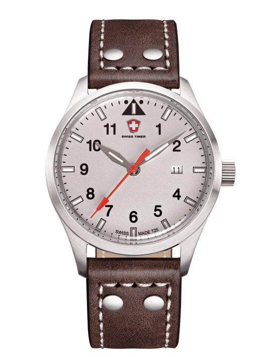 SWISS TIMER Aviation H3 Uhr mit Lederband