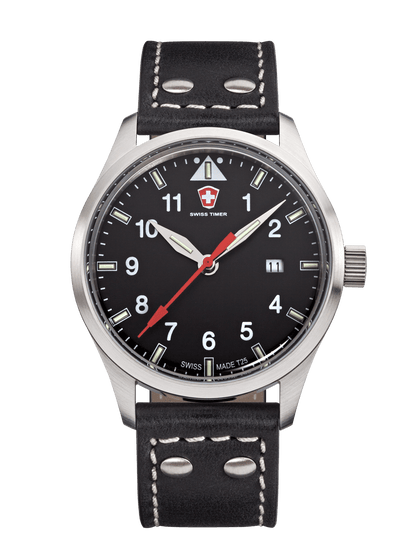 SWISS TIMER Aviation H3 Uhr mit Lederband