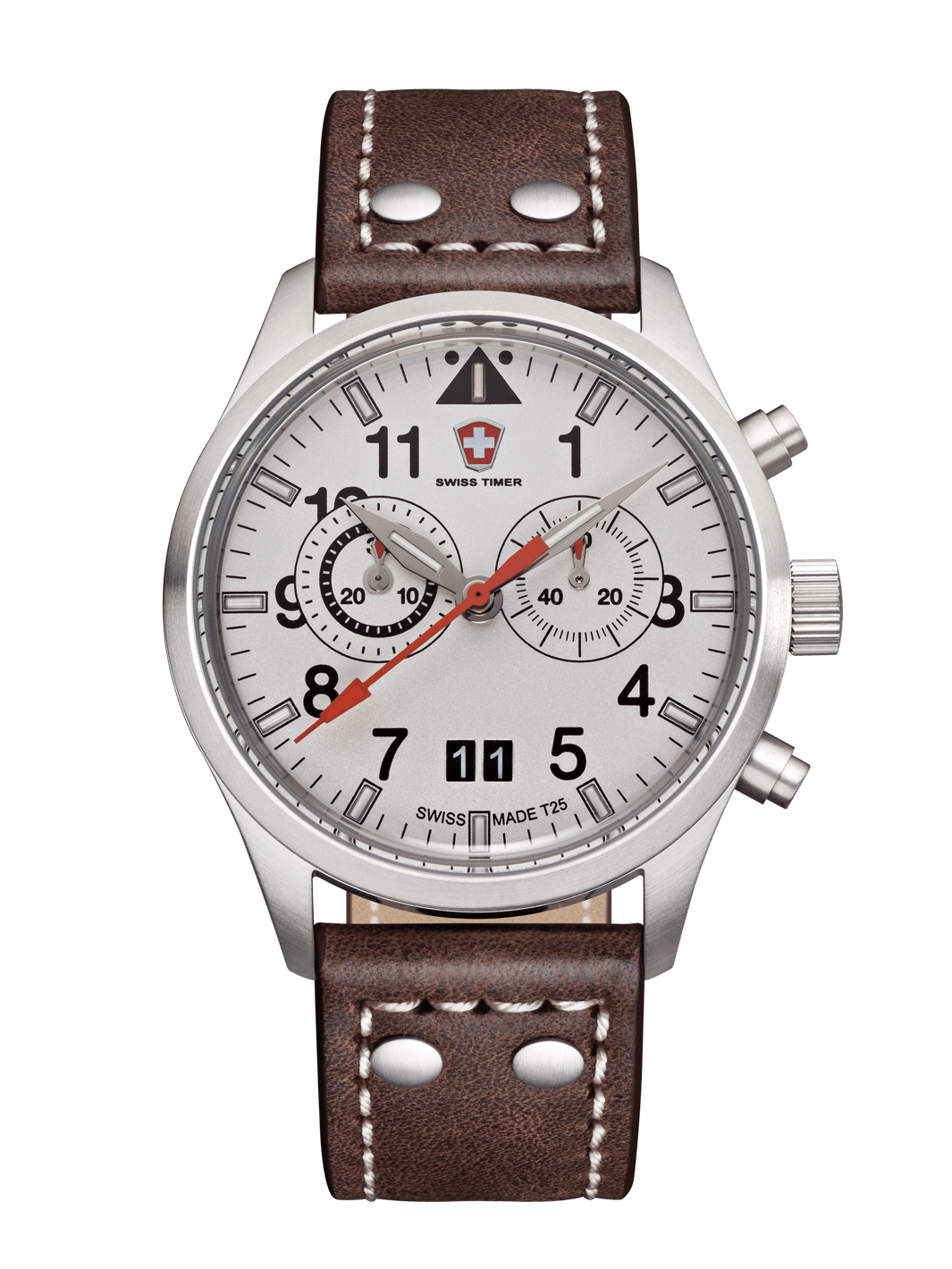 SWISS TIMER Aviation H3 Uhr Chronograph mit Lederband