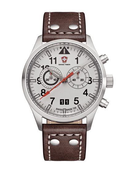 SWISS TIMER Aviation H3 Uhr Chronograph mit Lederband