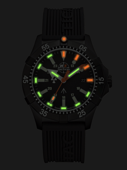 H3TACTICAL Commander Diver H3 Uhr mit Silikonband