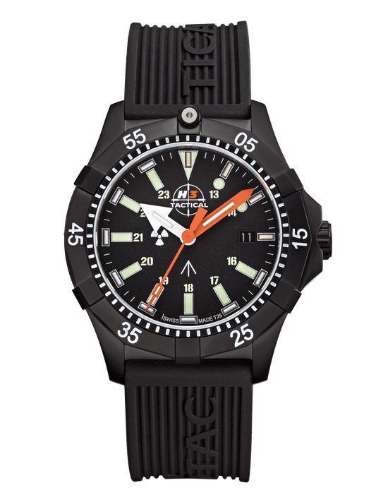 H3TACTICAL Commander Diver H3 Uhr mit Silikonband