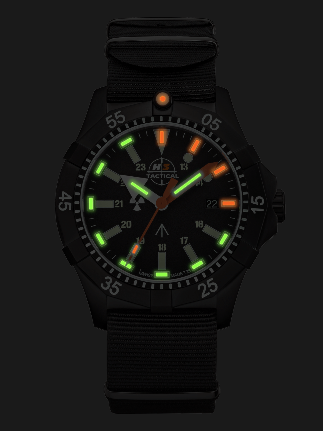 H3TACTICAL Commander Diver H3 Uhr mit Natoband