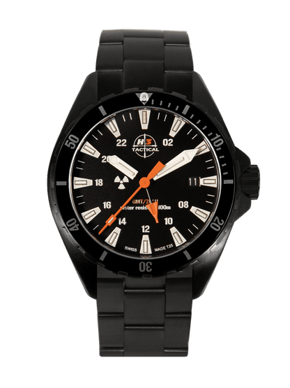 H3TACTICAL Trooper Diver GMT H3 Uhr mit Edelstahlband