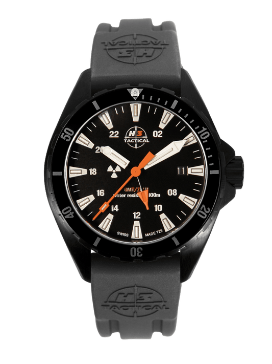 H3TACTICAL Trooper Diver GMT H3 Uhr mit Silikonband