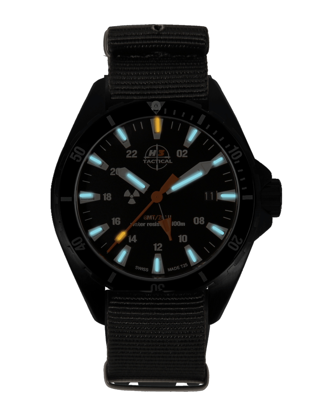 H3TACTICAL Trooper Diver GMT H3 Uhr mit Natoband