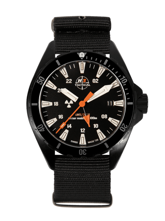 H3TACTICAL Trooper Diver GMT H3 Uhr mit Natoband