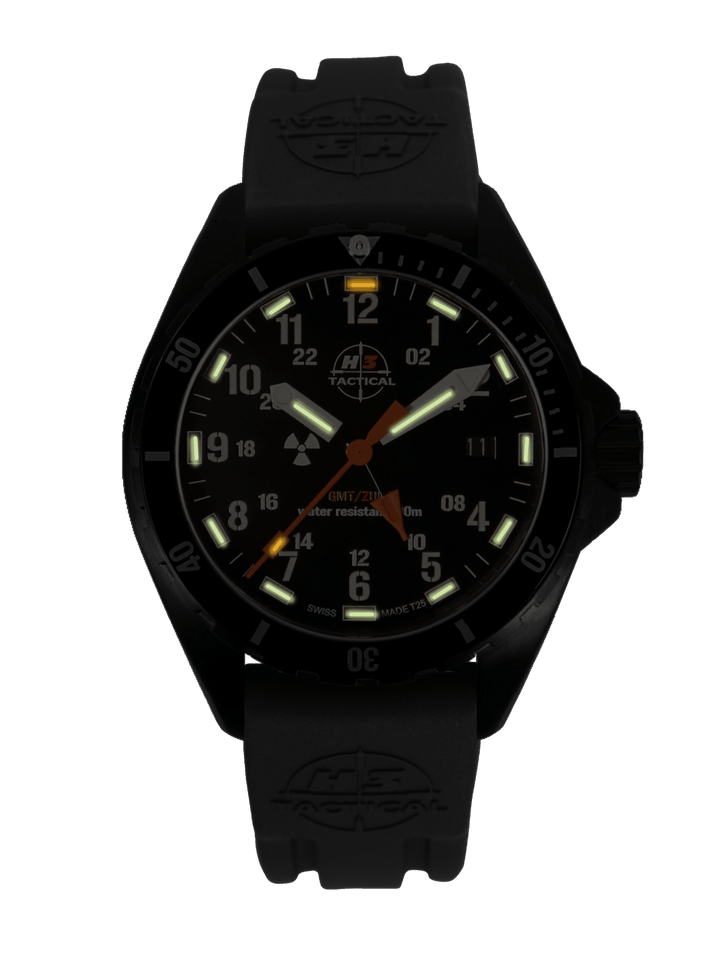 H3TACTICAL Trooper Diver GMT H3 Uhr mit Silikonband