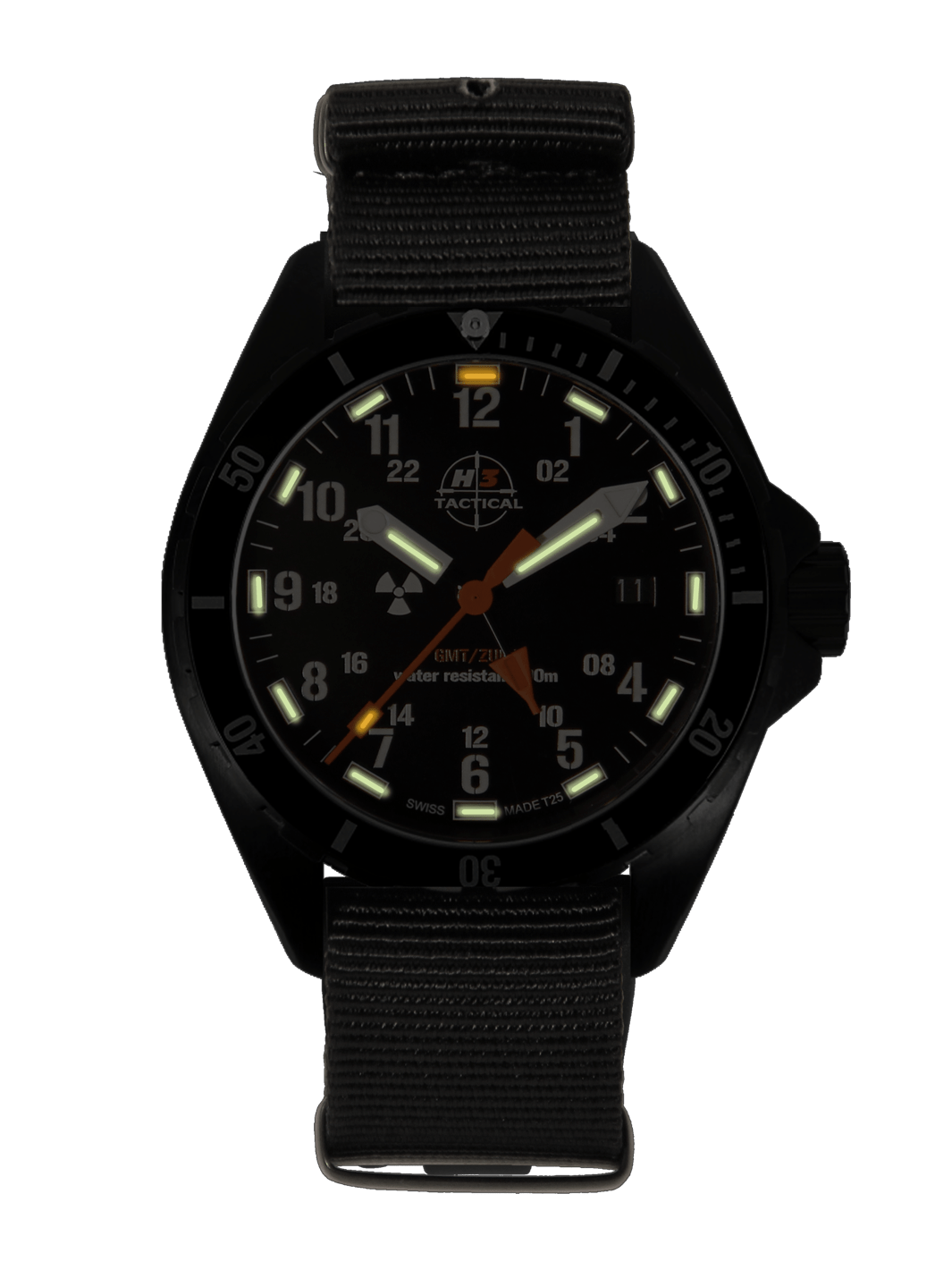 H3TACTICAL Trooper Diver GMT H3 Uhr mit Natoband