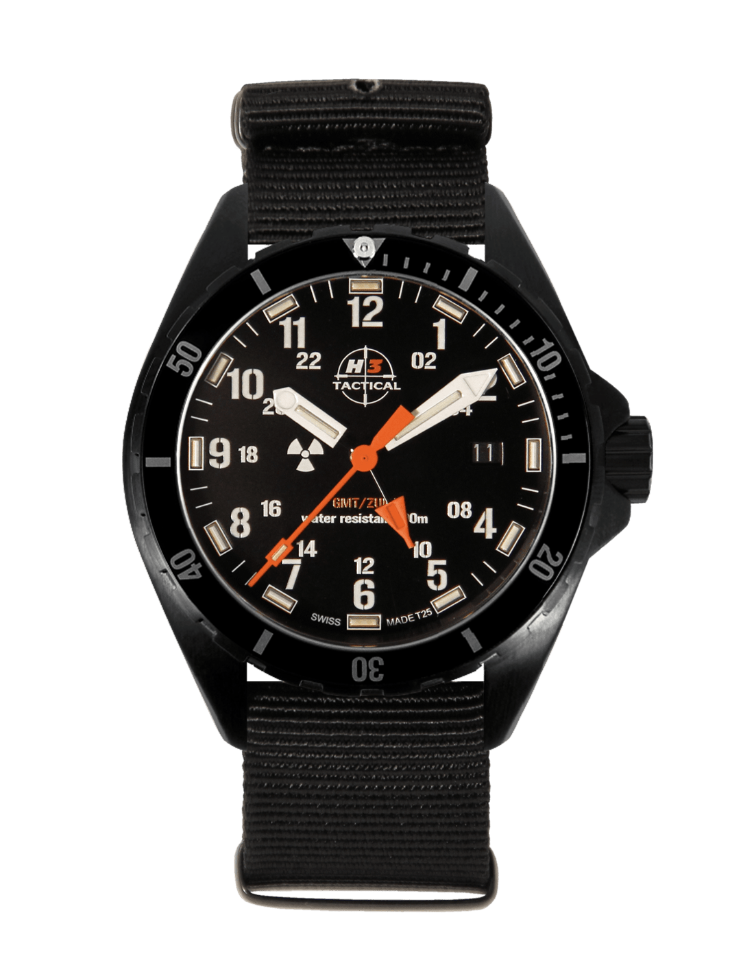 H3TACTICAL Trooper Diver GMT H3 Uhr mit Natoband