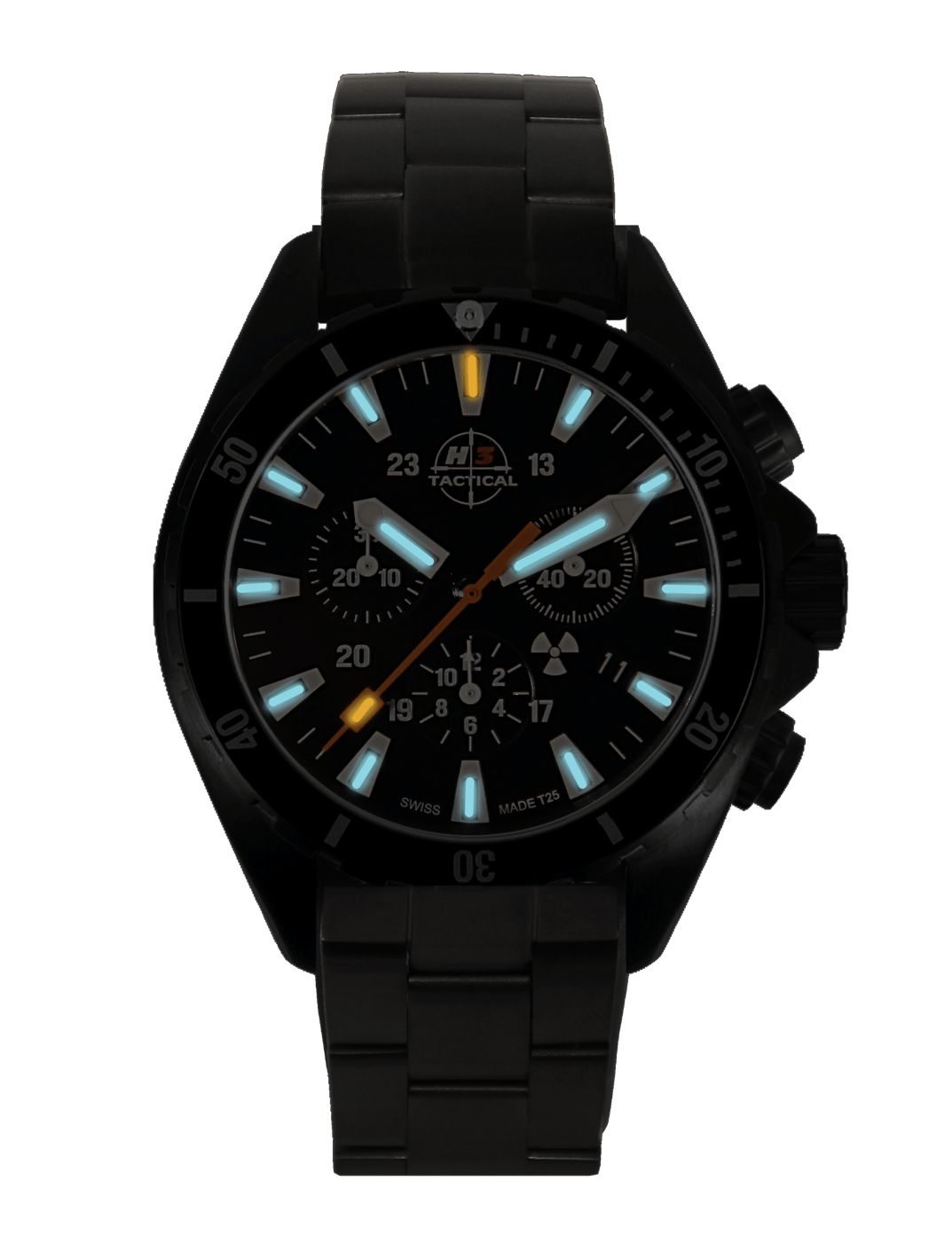 H3TACTICAL Trooper Diver Chronograph H3 Uhr mit Edelstahlband