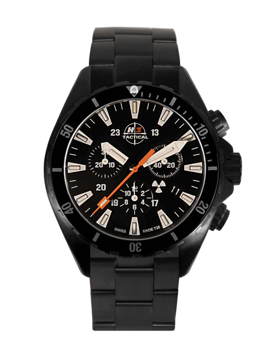 H3TACTICAL Trooper Diver Chronograph H3 Uhr mit Edelstahlband