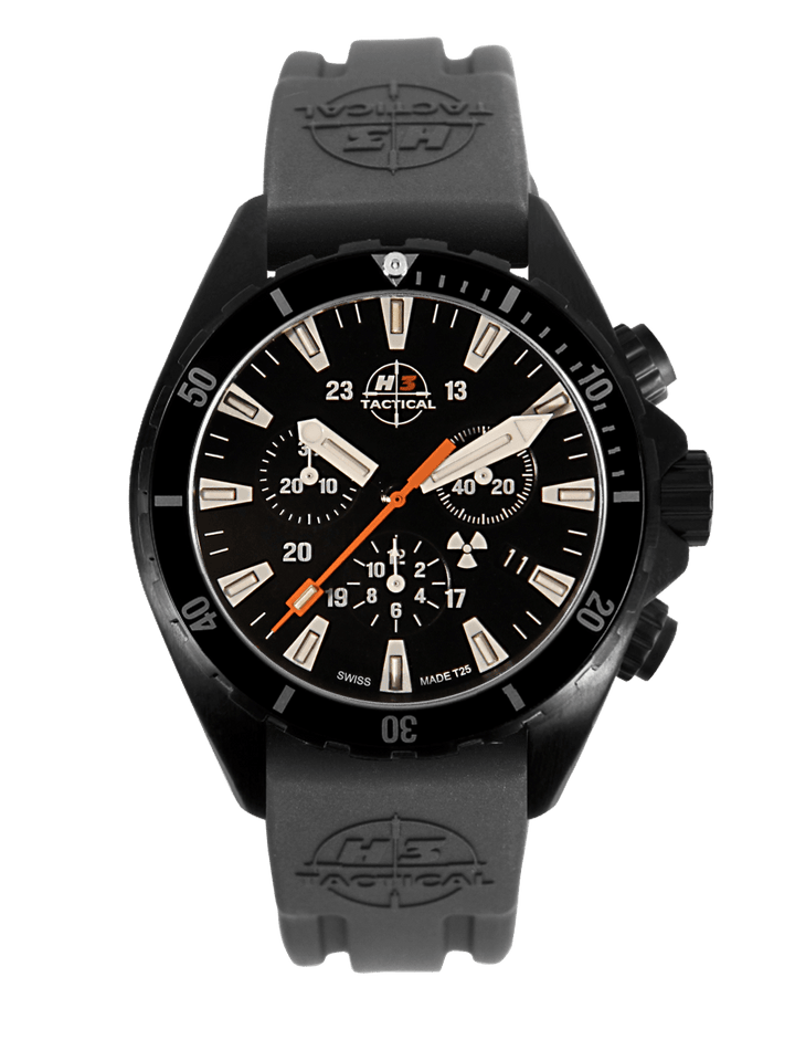 H3TACTICAL Trooper Diver Chronograph H3 Uhr mit Silikonband