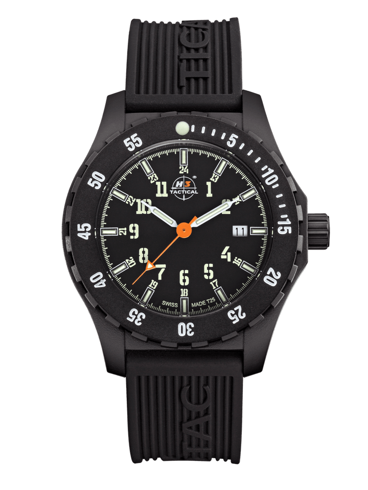 H3TACTICAL Trooper Carbon White H3 Uhr mit Silikonband