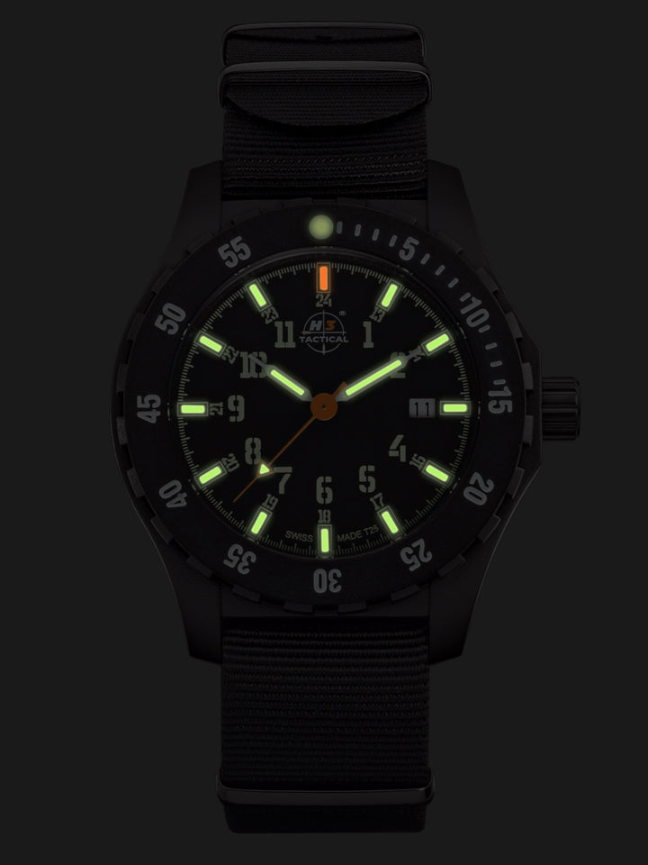 H3TACTICAL Trooper Carbon White H3 Uhr mit Natoband