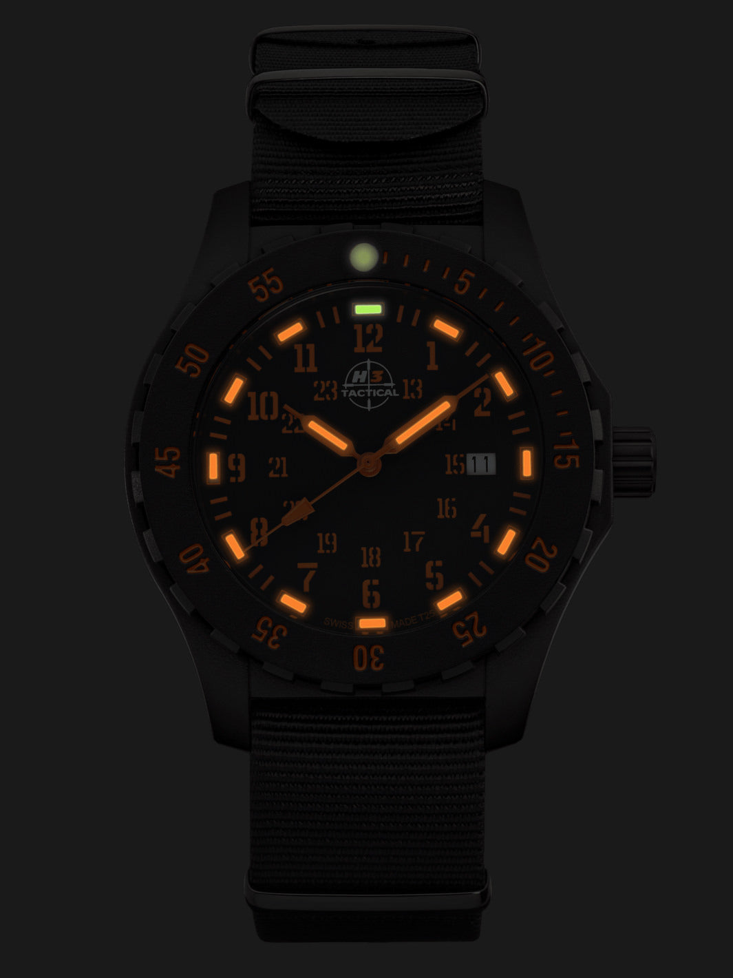 H3TACTICAL Trooper Carbon Orange H3 Uhr mit Natoband