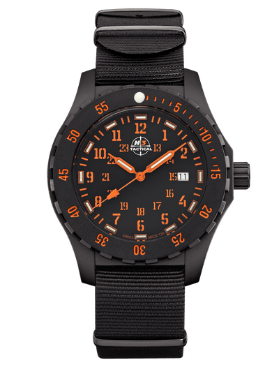 H3TACTICAL Trooper Carbon Orange H3 Uhr mit Natoband