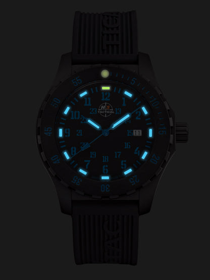 H3TACTICAL Trooper Carbon Blue H3 Uhr mit Silikonband