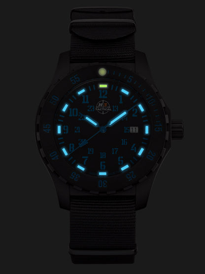 H3TACTICAL Trooper Carbon Blue H3 Uhr mit Natoband