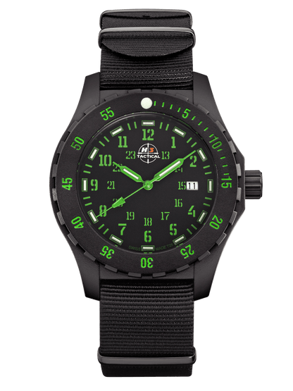 H3TACTICAL Trooper Carbon Green H3 Uhr mit Natoband