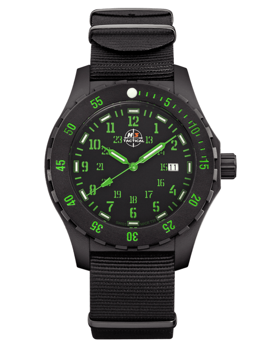 H3TACTICAL Trooper Carbon Green H3 Uhr mit Natoband