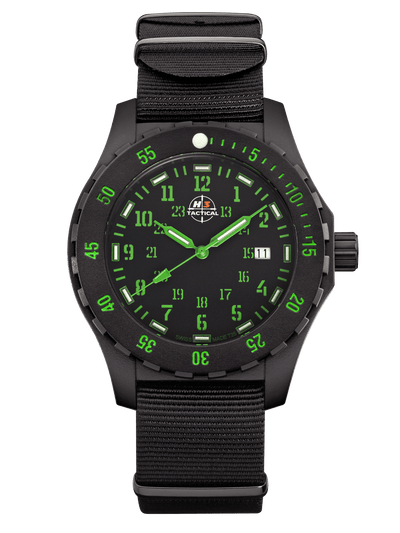 H3TACTICAL Trooper Carbon Green H3 Uhr mit Natoband