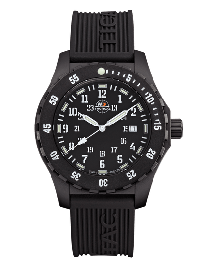 H3TACTICAL Trooper Carbon White H3 Uhr mit Silikonband