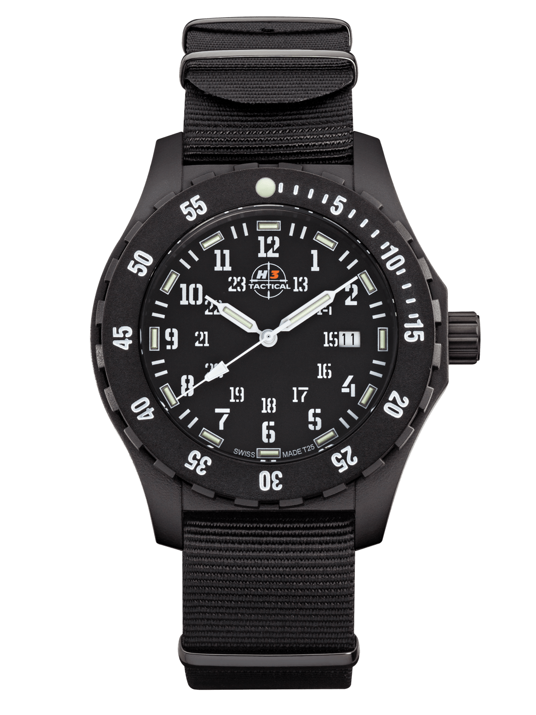 H3TACTICAL Trooper Carbon White H3 Uhr mit Natoband