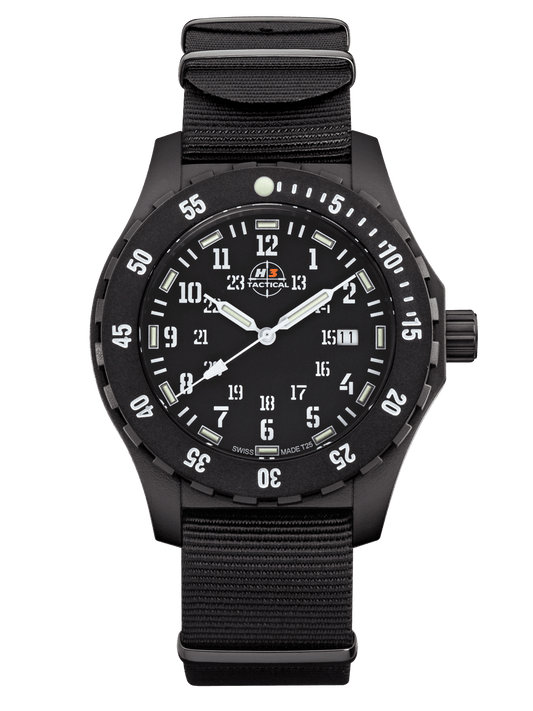 H3TACTICAL Trooper Carbon White H3 Uhr mit Natoband