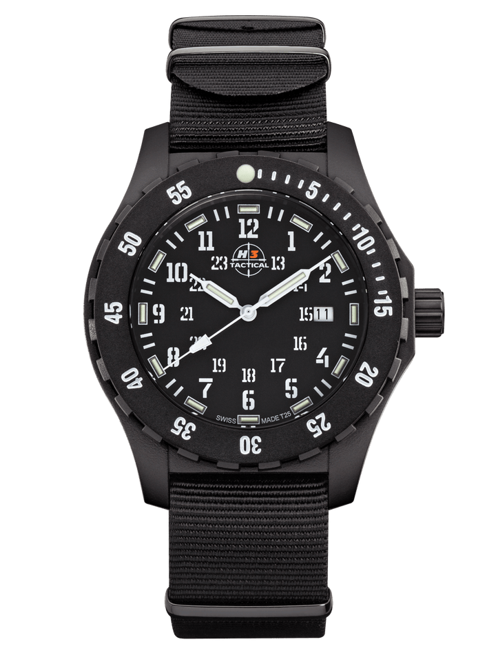 H3TACTICAL Trooper Carbon White H3 Uhr mit Natoband