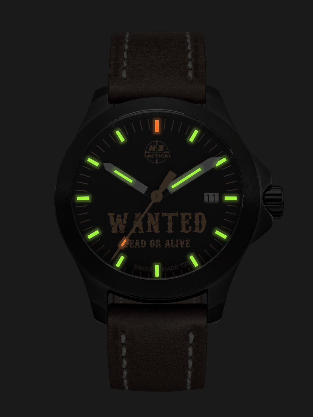 H3TACTICAL Legends "Wanted" H3 Uhr mit Lederband