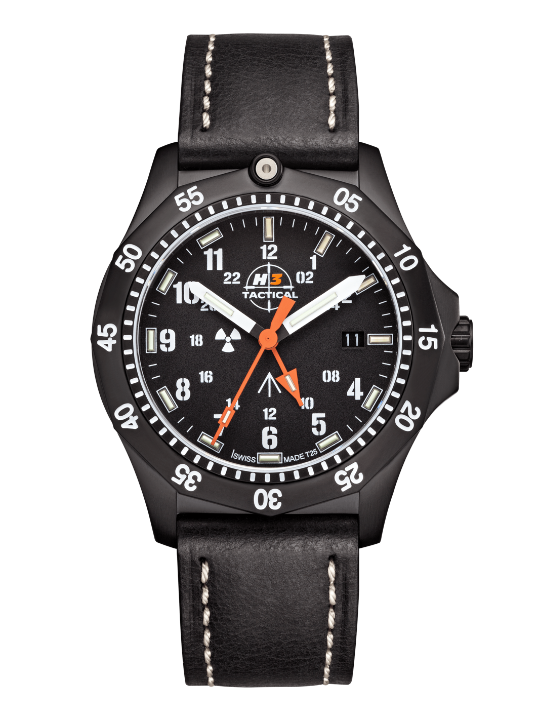 H3TACTICAL Commander GMT H3 Uhr mit Lederband