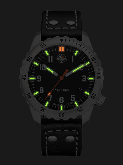 H3TACTICAL S.W.A.T. Diver H3 Uhr mit Lederband