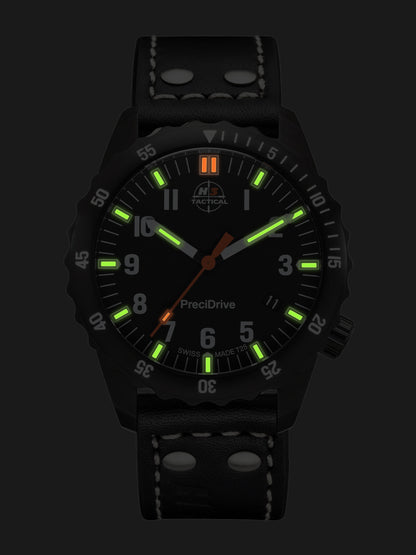 H3TACTICAL S.W.A.T. Diver H3 Uhr mit Lederband