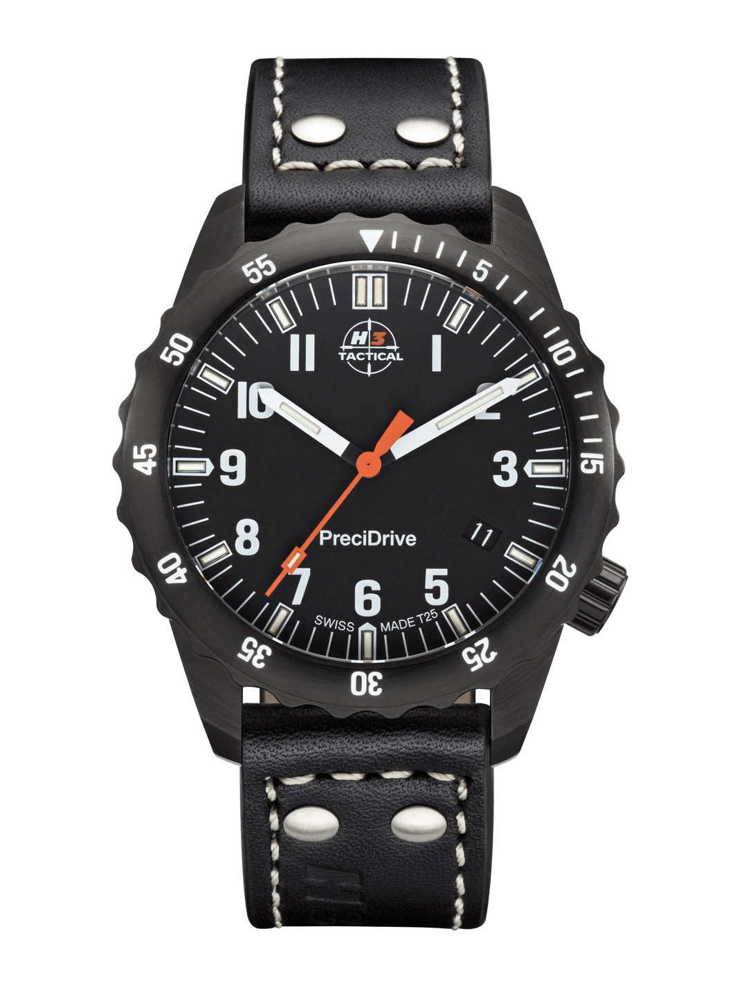 H3TACTICAL S.W.A.T. Diver H3 Uhr mit Lederband