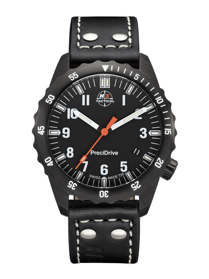 H3TACTICAL S.W.A.T. Diver H3 Uhr mit Lederband