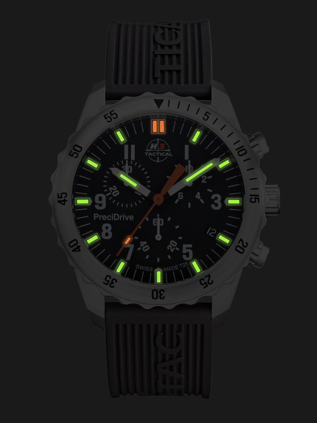 H3TACTICAL S.W.A.T. Diver Chronograph H3 Uhr mit Silikonband