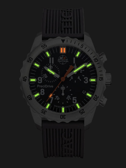 H3TACTICAL S.W.A.T. Diver Chronograph H3 Uhr mit Silikonband