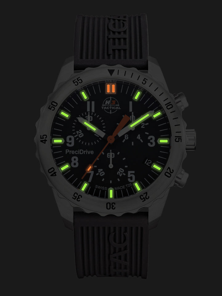 H3TACTICAL S.W.A.T. Diver Chronograph H3 Uhr mit Silikonband